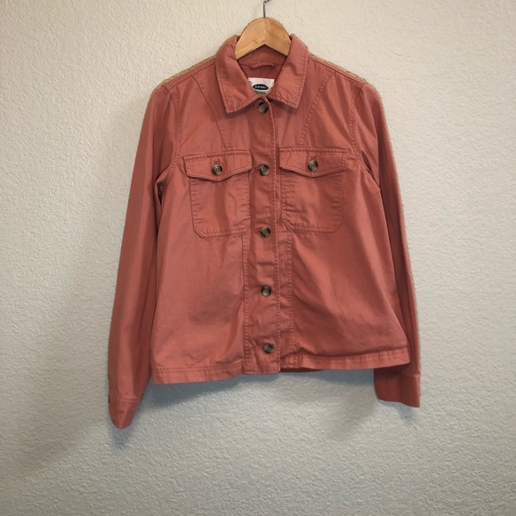 Salmon Colored Twill Utility Swing Jacket Small - Picture 2 of 6